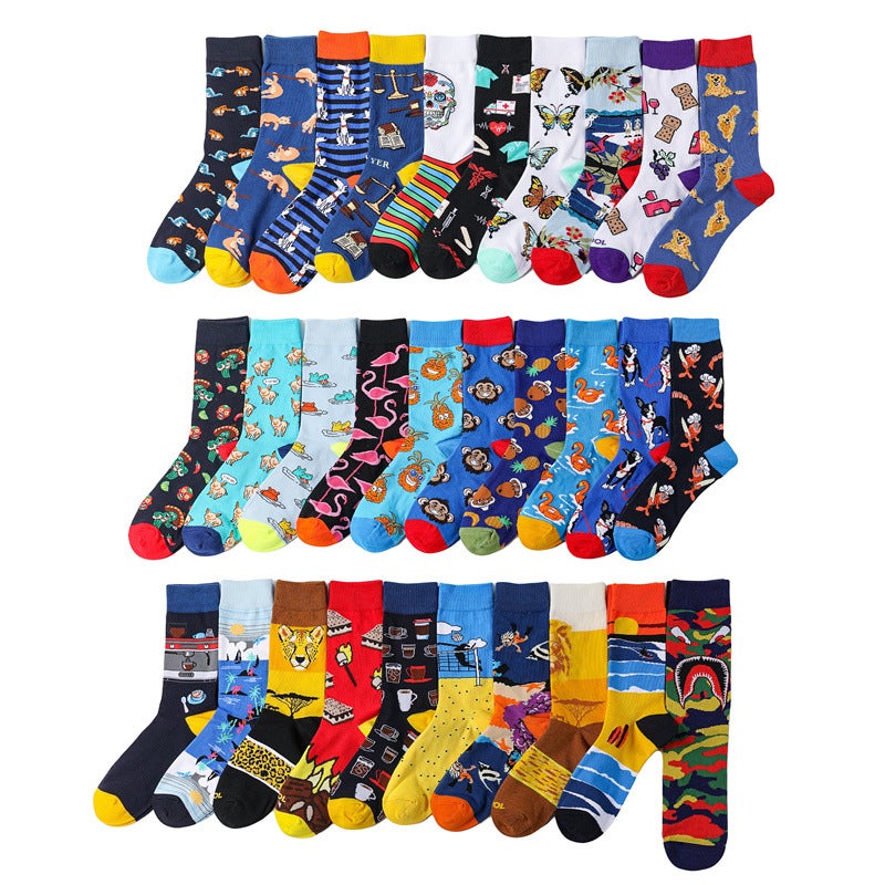 2024 Men'S Factory Four-Season Cotton Explosions Tide Socks Women'S Socks Tube Casual Socks - Image 2